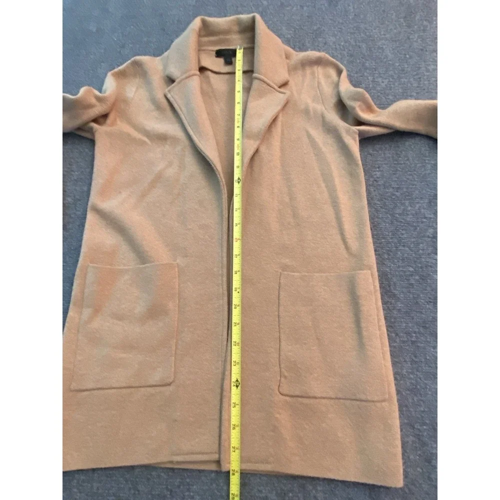 J Crew Sophie open front sweater blazer Sz XXS Tan Camel Cardigan Classic